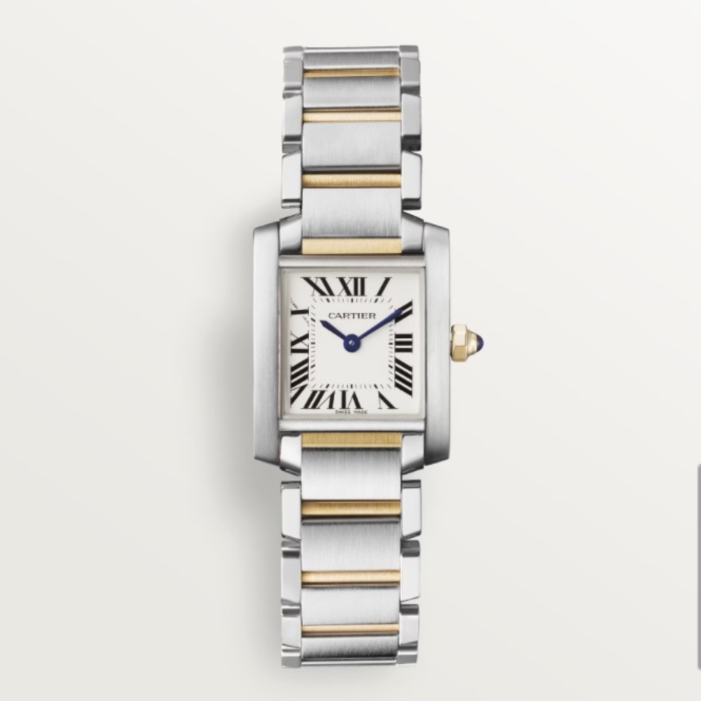 ⏱️ CARTIER TANK FRANÇAISE WATCH Small 2-Tone Gold & Steel - Picture 2 of 4